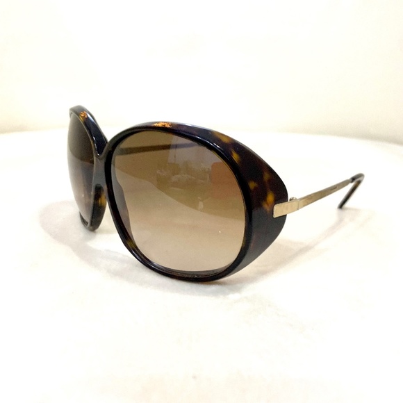 MARNI Vintage Dark Tortoiseshell Round Over Sized Brown Lens Sunglasses Case - Picture 6 of 11